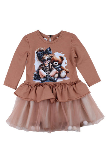 Guliwerkids Chocolate Bubble Dress for Girls 3327-221025