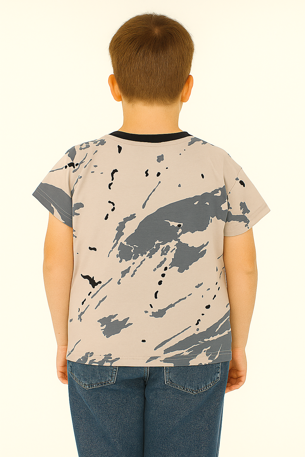 Boy's beige cotton blouse Guliwerkids 3423-30525-1