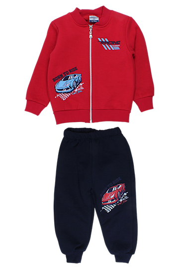 Insulated tracksuit Car boys red Lovella kids 35024-11925-18