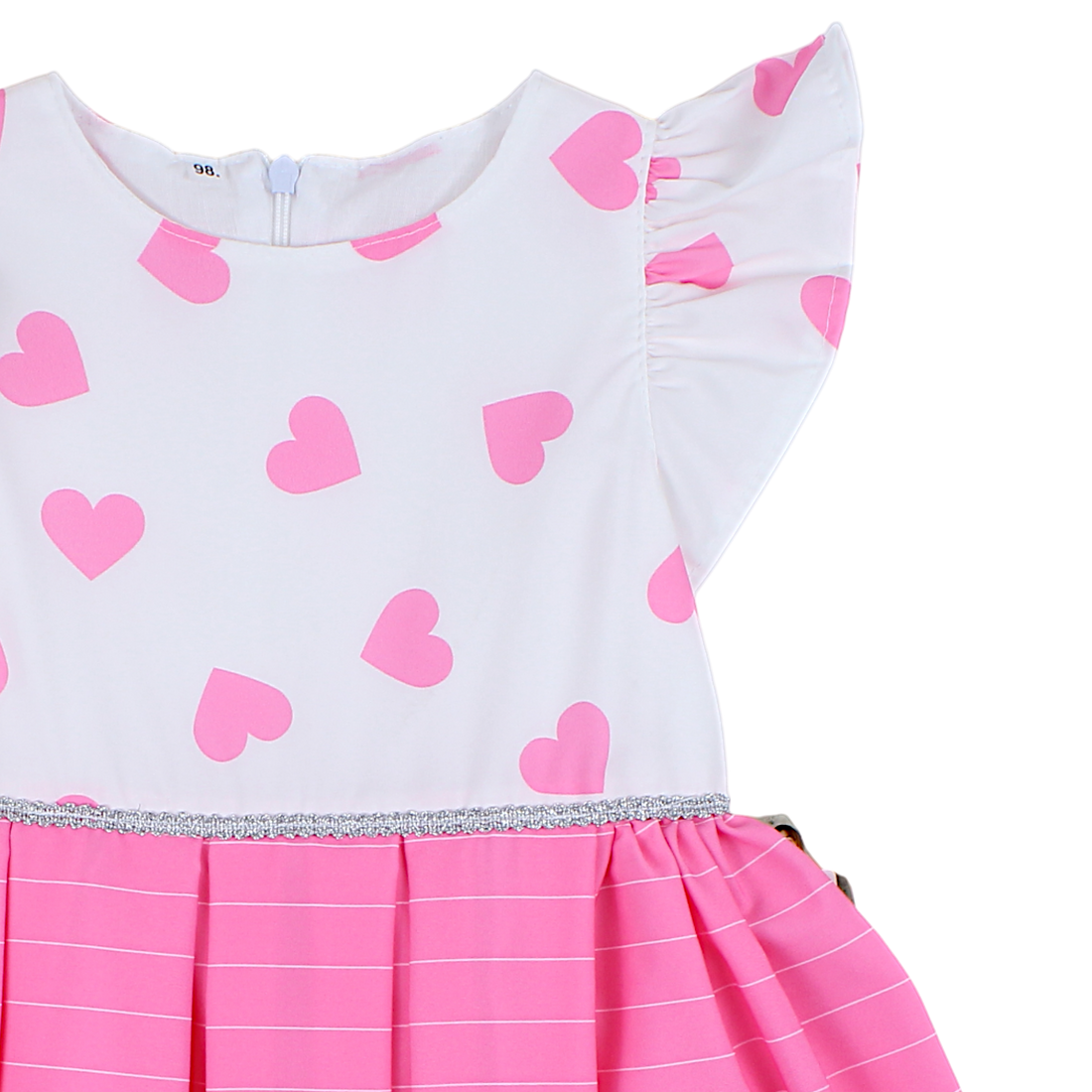 Girl's heart dress white Guliwerkids 3905-15425-3