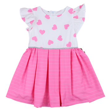 Girl's heart dress white Guliwerkids 3905-15425-3