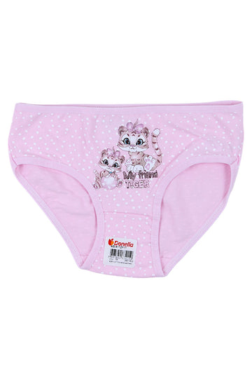 Girls' pink cat briefs Donella 4112Y11-9725