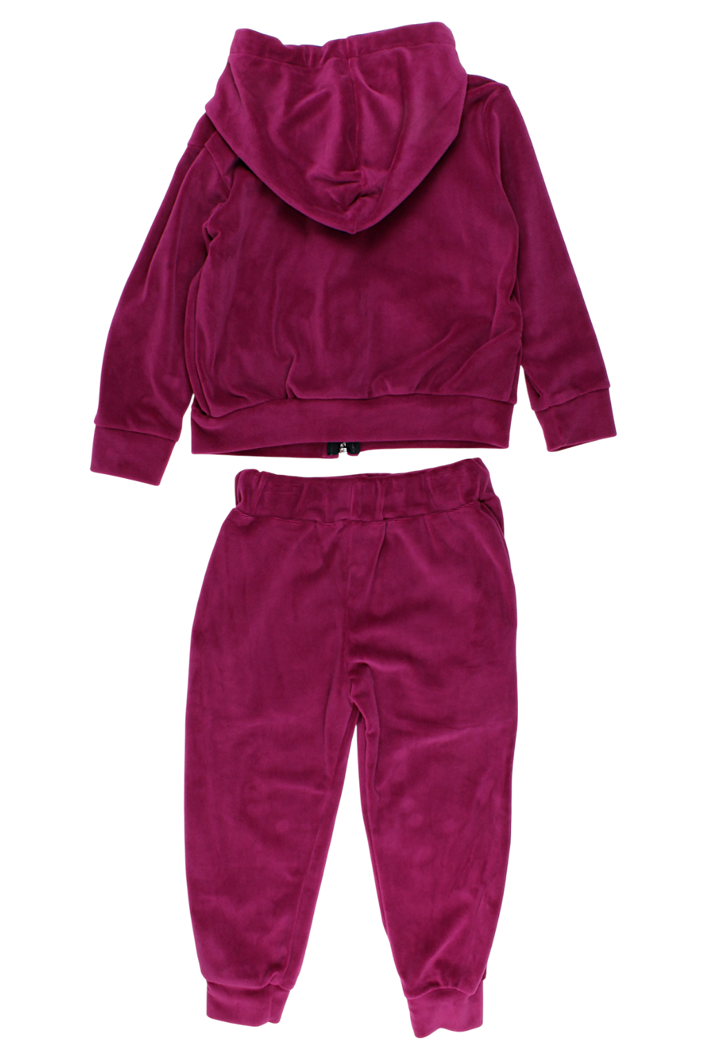 Velvet tracksuit for girls, amaranth, Gremtex 4116-28825