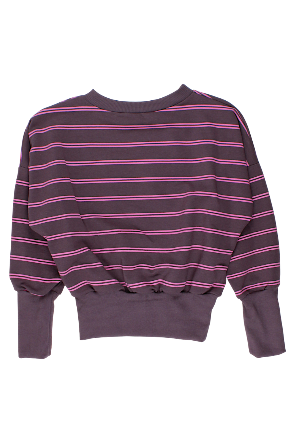 Girls' brown striped sweatshirt Kreizik 4117-28825-4