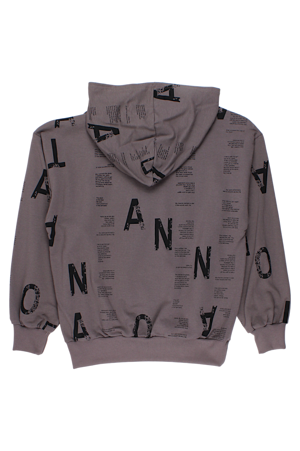 Boy's sweatshirt with inscriptions, brown, Romi 4118-28825-4