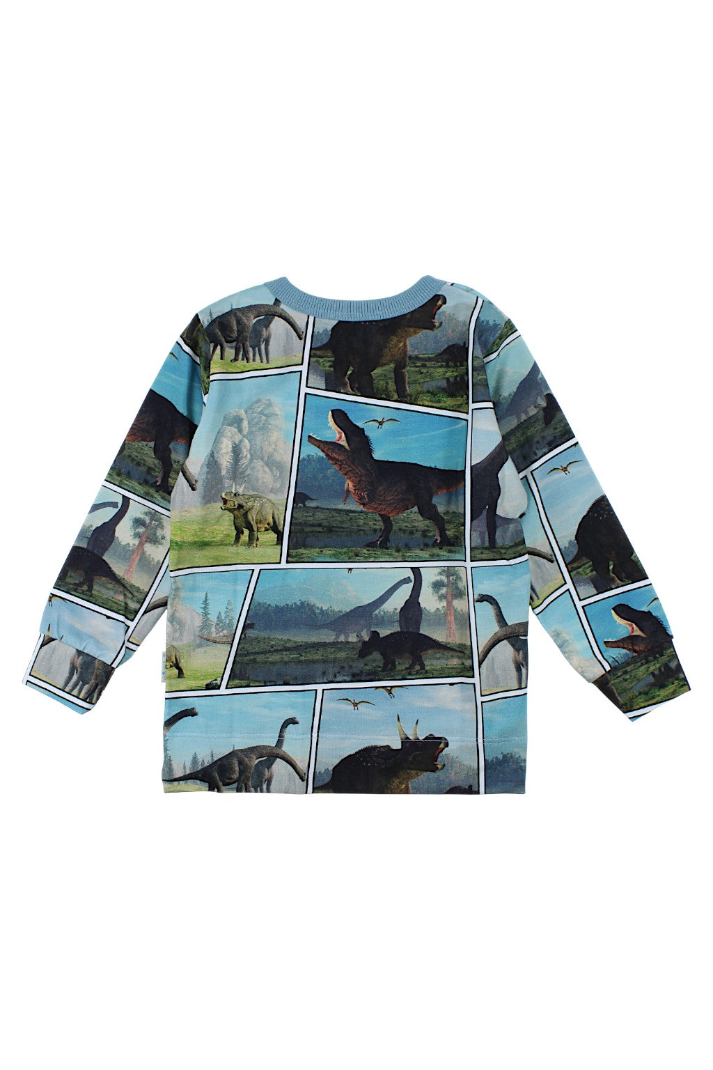 Boy's dinosaur blouse, sea green, Aipi 4120-221025