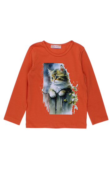 Girls' orange blouse Your Word 4123-12925-51