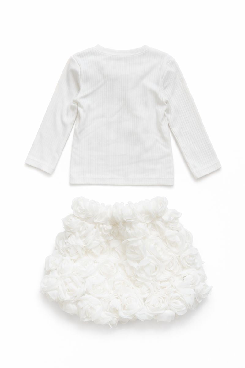 Komplet kwiaty dziewczęcy krem Lumia 4131-111225