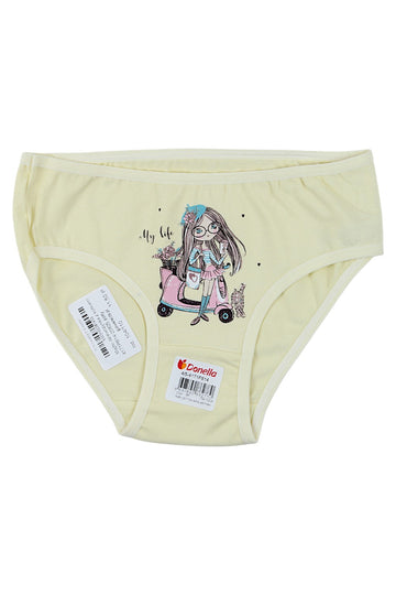 Girl's panties with a kitten yellow Donella 4171PB14-20825
