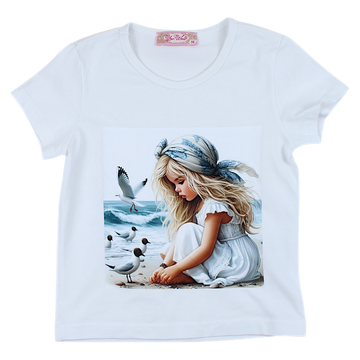 Girls beach blouse white Your Word 4323-28425-3