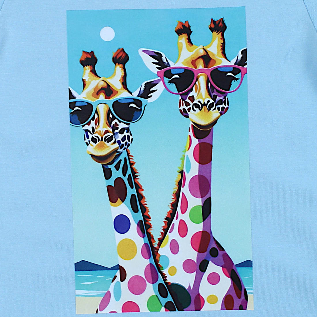 Cheerful blouse 2 giraffes girl blue Your Word 4323-28425