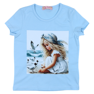 Girl's beach blouse blue Your Word 4323-28425