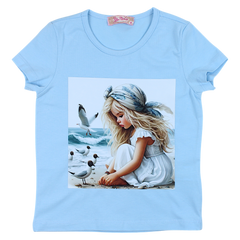 Girl's beach blouse blue Your Word 4323-28425