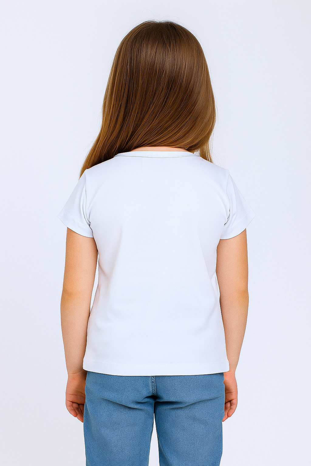 Girls' white cat blouse Your Word 4324-5625-3