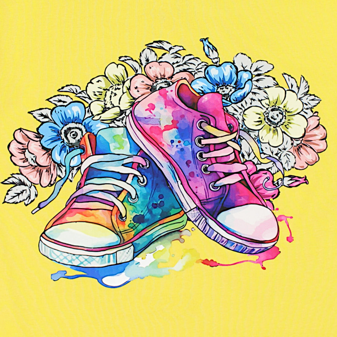 Girls' yellow sneakers blouse Your Word 434-3-5325-50