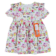 Mona pink cotton dress for girls 4356-6525-40