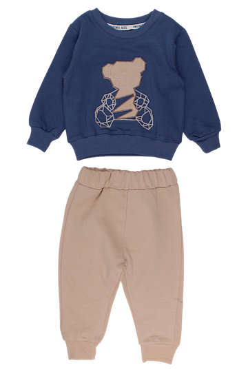 Boy's tracksuit with Teddy Bear embroidery, blue Partner 4735-27825-35