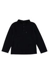 Boy's black stand-up collar T-shirt Mimi 5062-51125