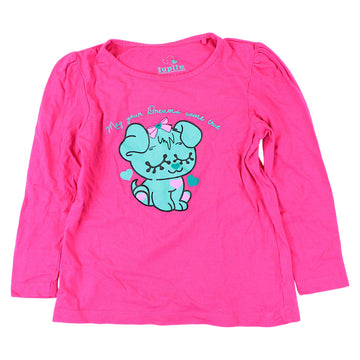 Long sleeve blouse dog girl used Lupilu code 124