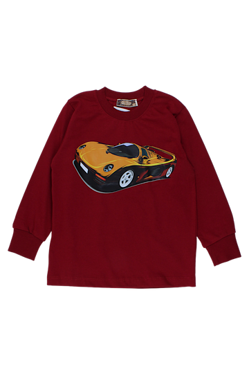 Boy's car blouse burgundy Your Word 5410-20825