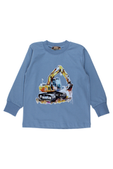 Boy's blue excavator blouse Your Word 5410-20825-35