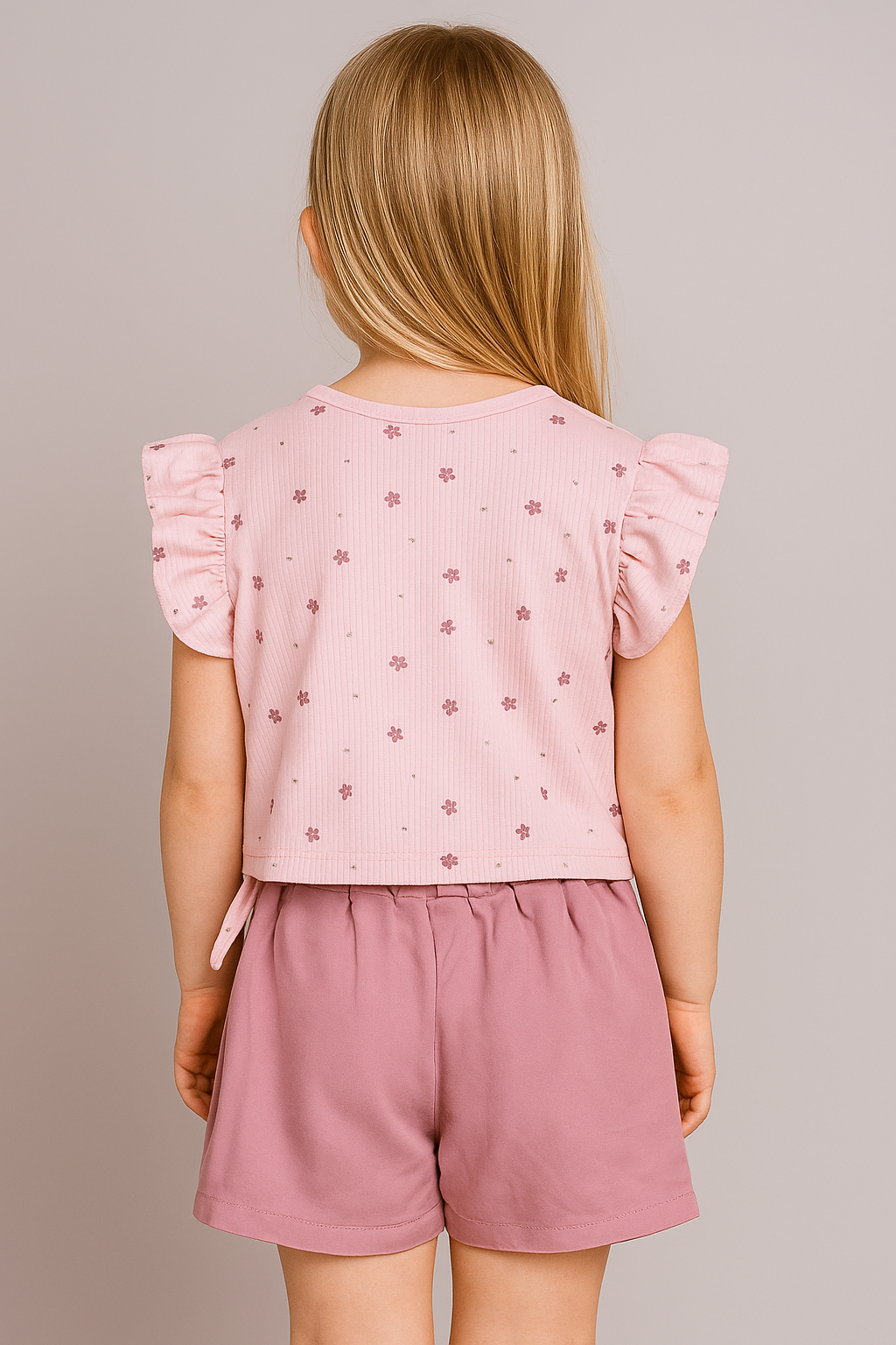 Set with shorts for girls, pink Deco 56-174-12625