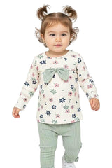 Girls' cotton set, cream Deco 56/636-251125