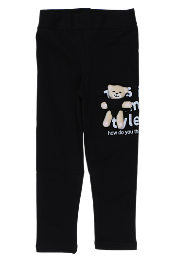 Girls' leggings black Timi 60521-17925