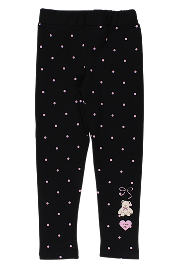 Girls' leggings black/pink Timi 60527-17925