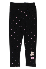 Girls' leggings black/pink Timi 60527-17925