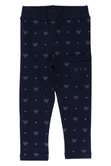 Girls' navy blue leggings Timi 60604-17925