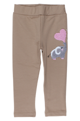 Girls' elephant leggings beige Timi 60607-17925-1