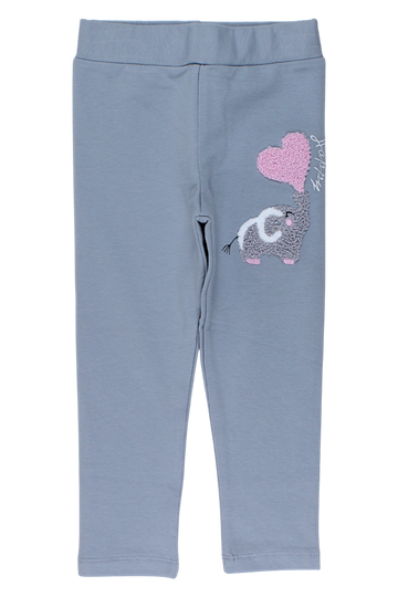 Girls' elephant leggings, ash gray, Timi 60607-17925