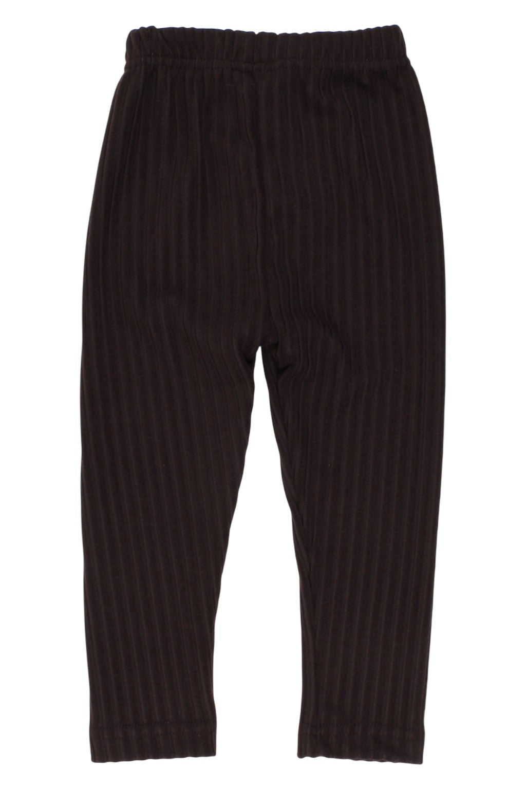 Girls' velvet leggings with stripes, chocolate Dresmoda 6266-26925-17