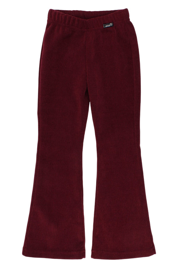 Girls' burgundy velvet bell-bottoms Lambda 6267-26925