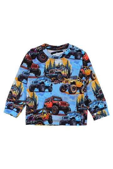 Boy's blue jeep digital print blouse Amir 6272-51125