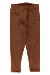 Girls' warm leggings chocolate Timi 63500-17925-17