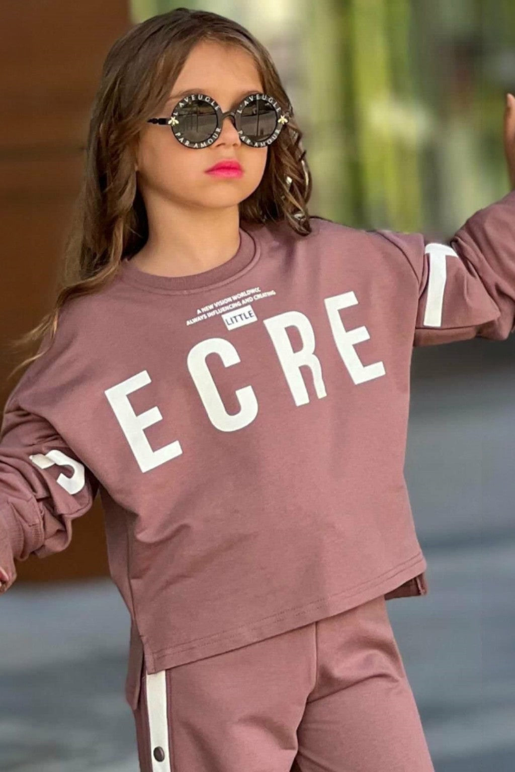 Secret Girls' Brown Bam Bam Set 6426-251125