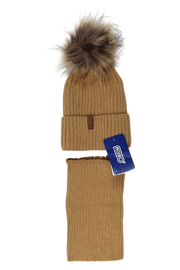 Boy's hat and scarf set mustard Agbo 6499-221025