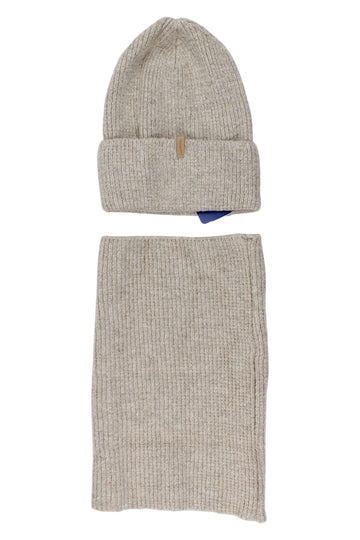 Beige hat and scarf set for girls Agbo 6610-221025