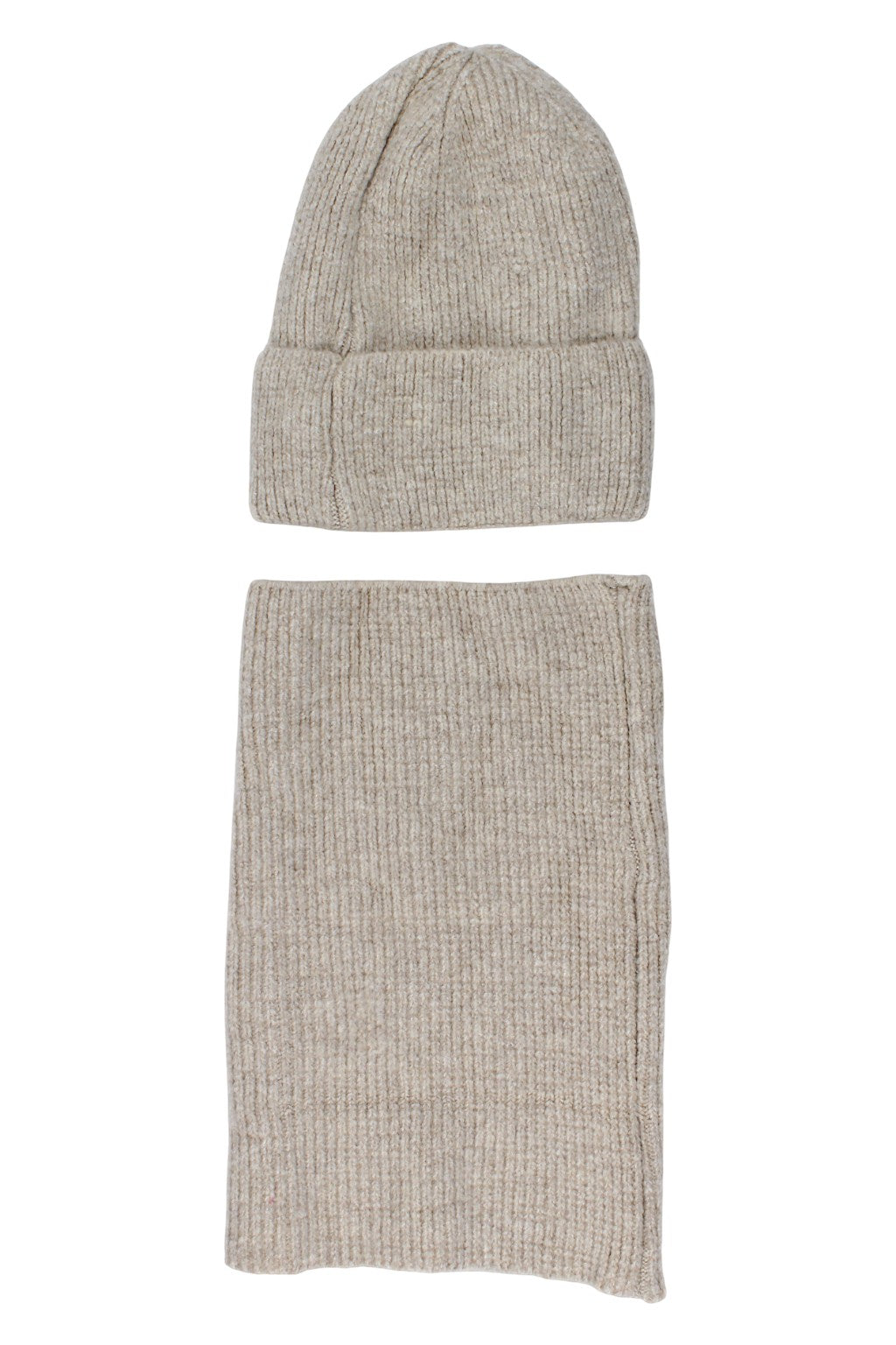 Beige hat and scarf set for girls Agbo 6610-221025