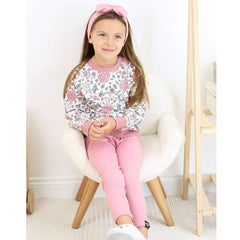 Set of 3 pieces, blouse, leggings, headband, girly pink Wolf 6899-27225-40