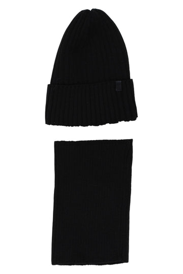 Boy's hat and scarf set, black, Agbo 7021-51125