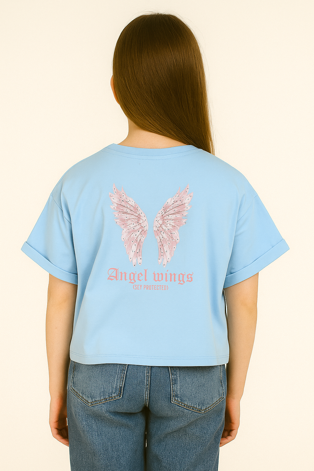 Girls' blue wing blouse La Loca 9053-12625