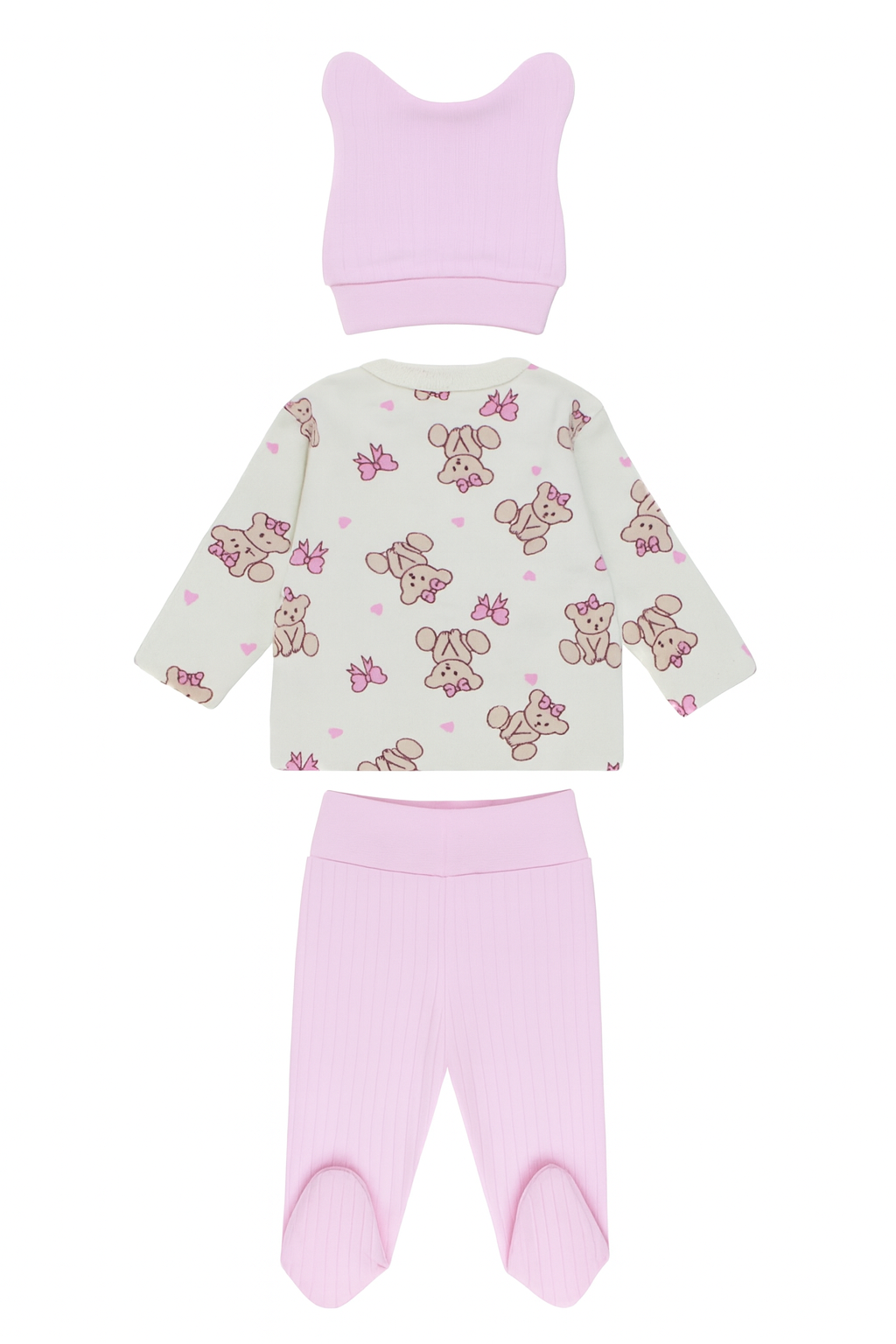 Pink girls' layette set Bebycan 9415-251125-40