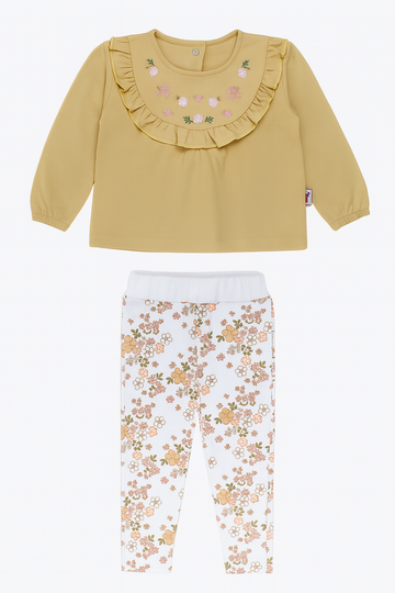 Yellow embroidery set for girls Murat Baby 9747-16725