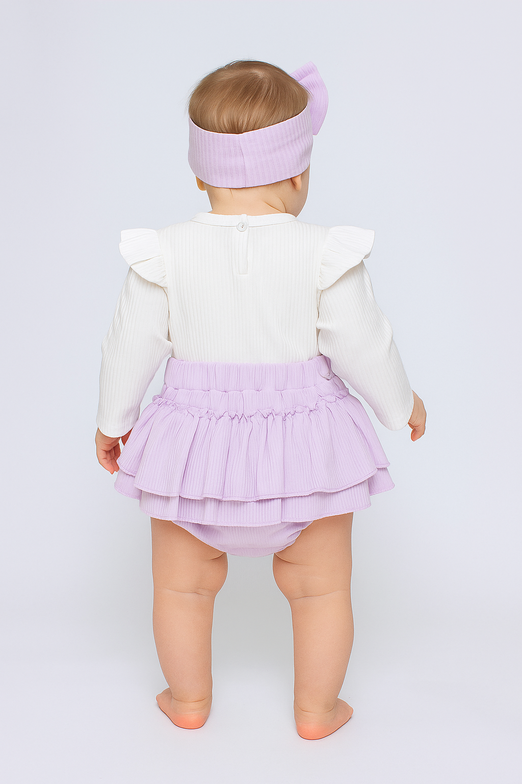 Murat Baby lilac bodysuit with headband 9664-5625-29