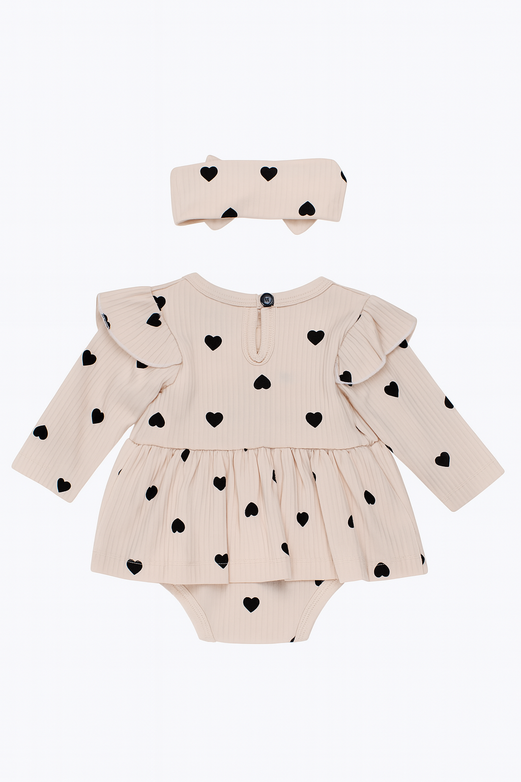 Girl's beige dress-body with headband Murat Baby 9667-16725