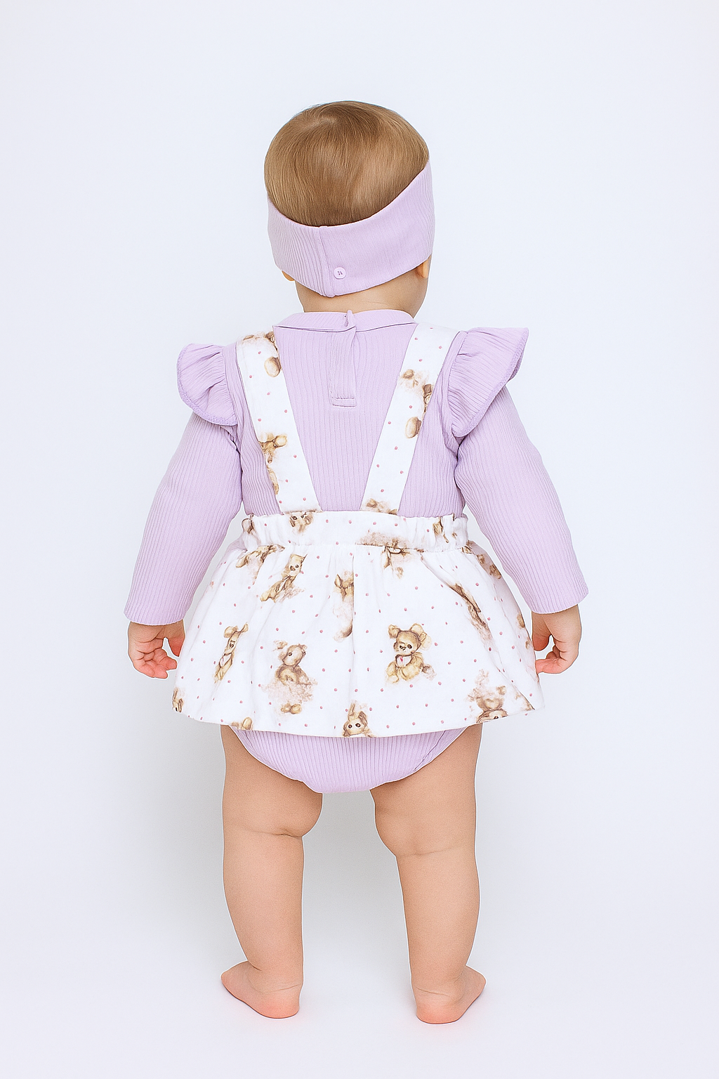 Girls' bodysuit skirt and headband lilac Murat Baby 9669-5625-29