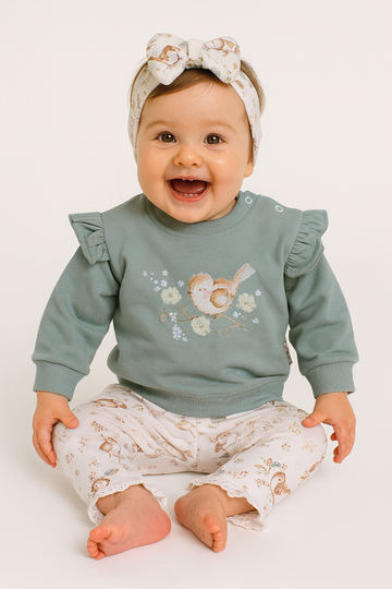 Murat Baby 9675-31725 3-piece girl's sage set